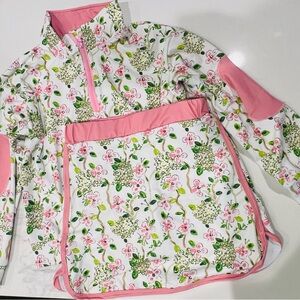 Floral Pink and Green Pullover Jacket